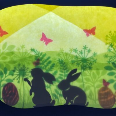 Hasen Frühling Ostern Waldorf Fensterbild / Fensterbilder / Hase /Jahreszeitentisch