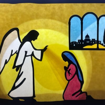 Maria Verkündigung / Waldorf / transparent / Fensterbild / Fensterbilder / Weihnachten Jahreszeitentisch (Kopie)